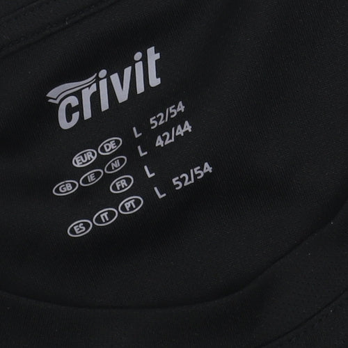 Crivit Black Unisex Activewear T-Shirt L