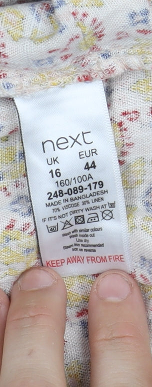 Next Women's Floral Shift Dress, Size 16, Multicoloured