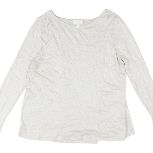 The White Company Women's Silver Pullover Jumper Size 16