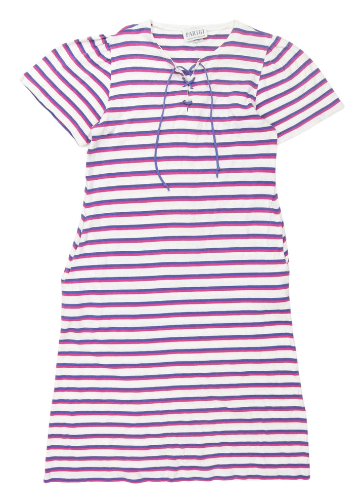 Parigi Women’s Multicoloured Striped T-Shirt Dress S