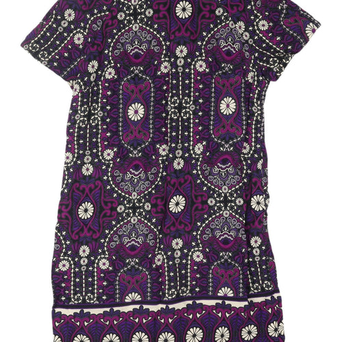 k & d London Multicoloured Shift Dress, UK 10, Short Sleeve