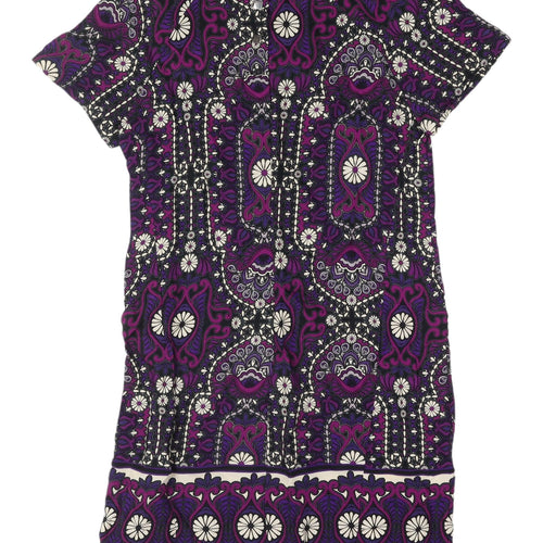 k & d London Multicoloured Shift Dress, UK 10, Short Sleeve