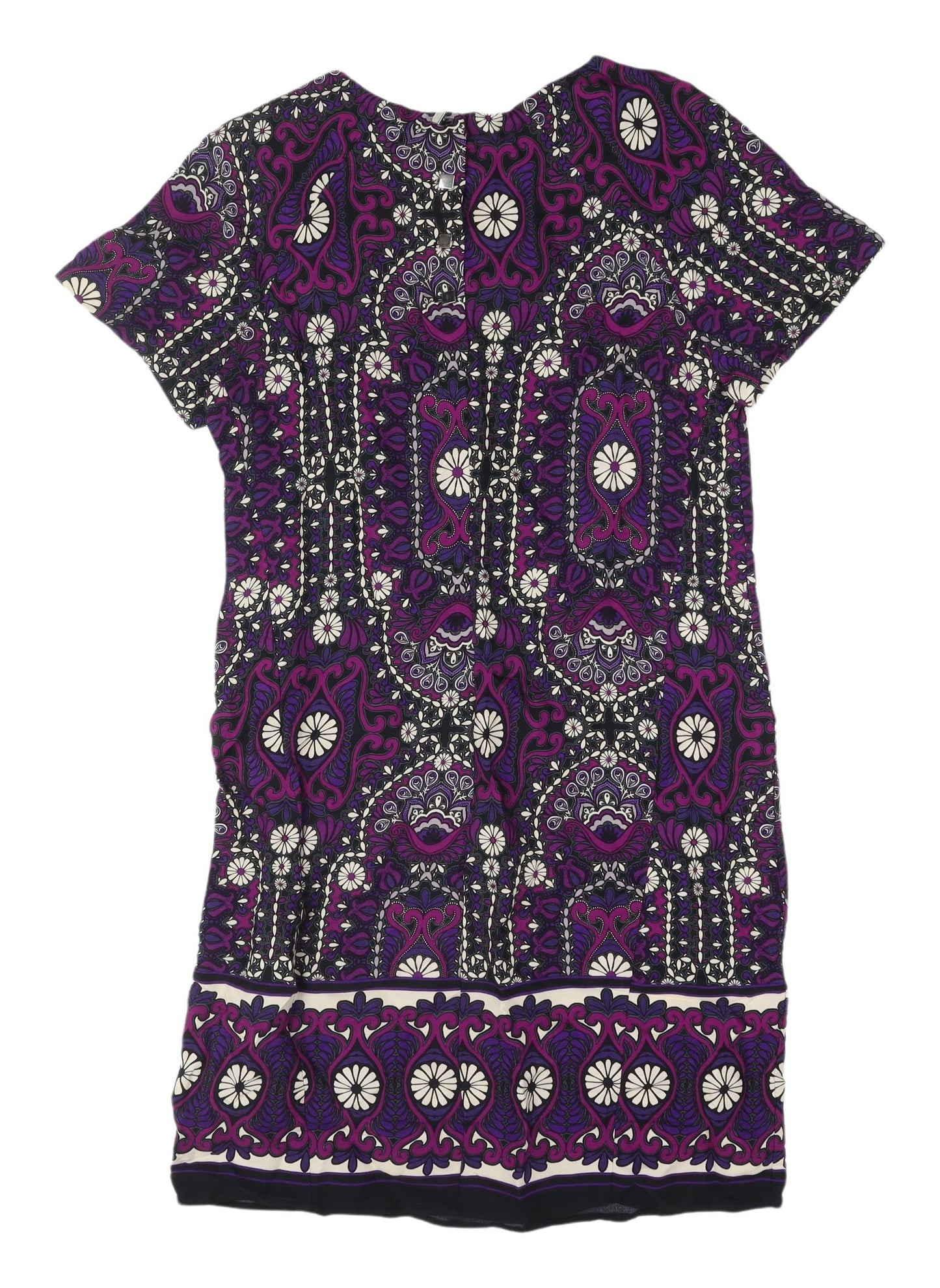 k & d London Multicoloured Shift Dress, UK 10, Short Sleeve