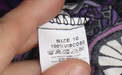 k & d London Multicoloured Shift Dress, UK 10, Short Sleeve