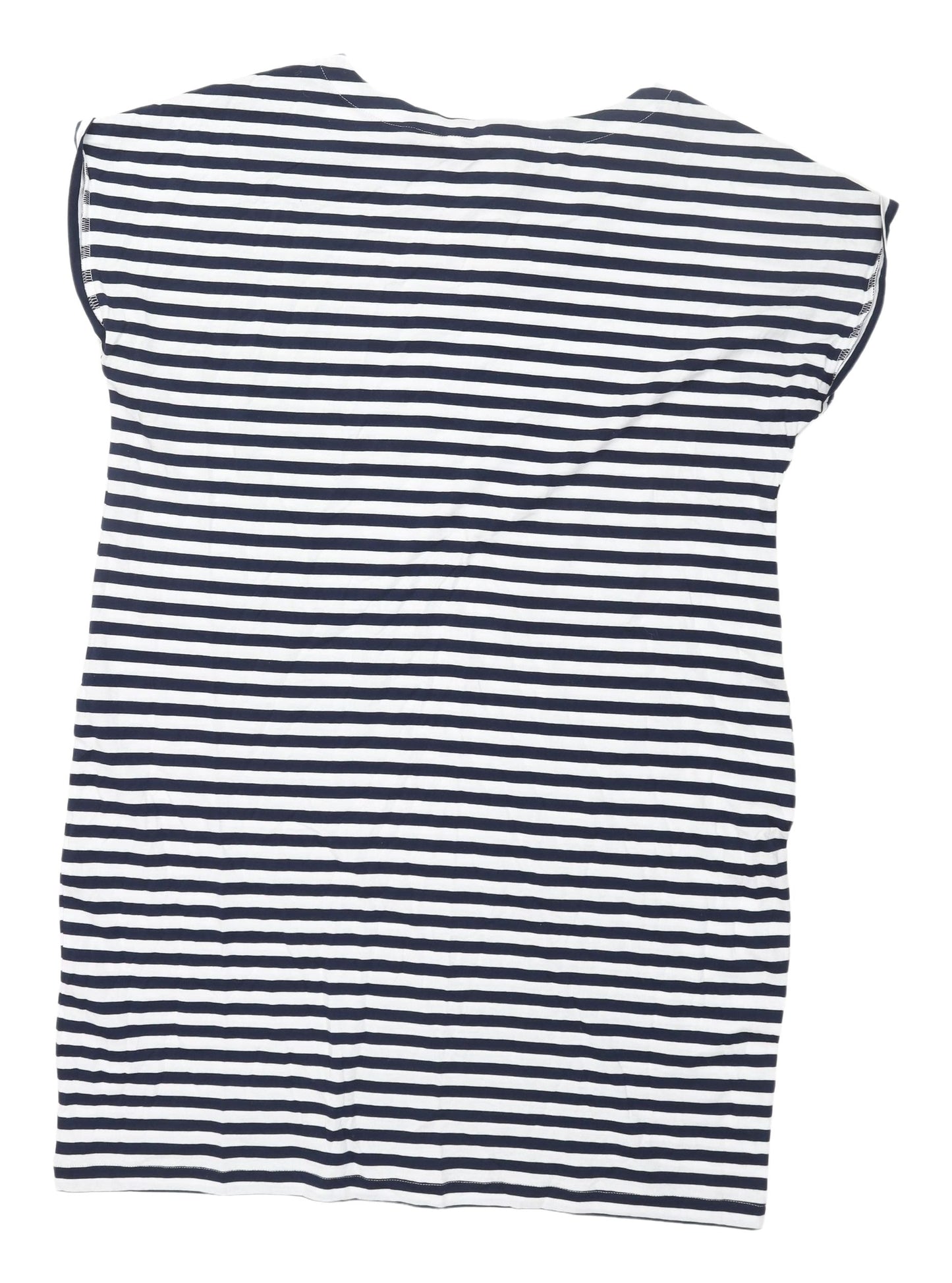 Next Women's White & Blue Striped T-Shirt Dress