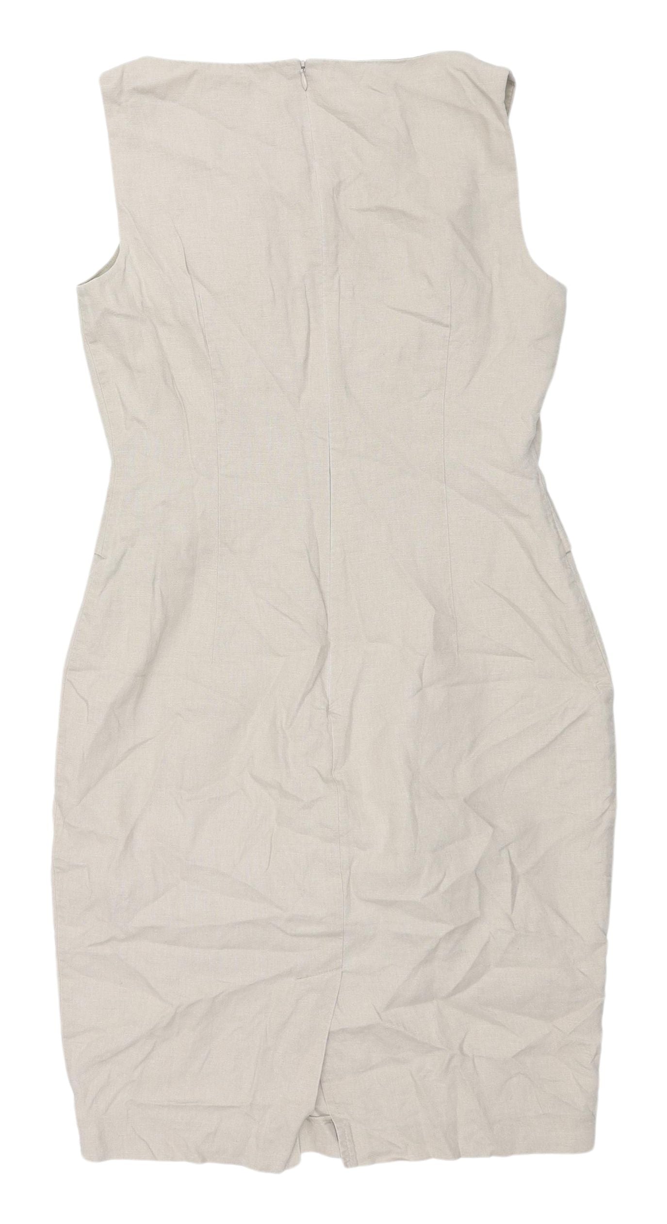 Marks and Spencer Beige Sheath Dress UK 10