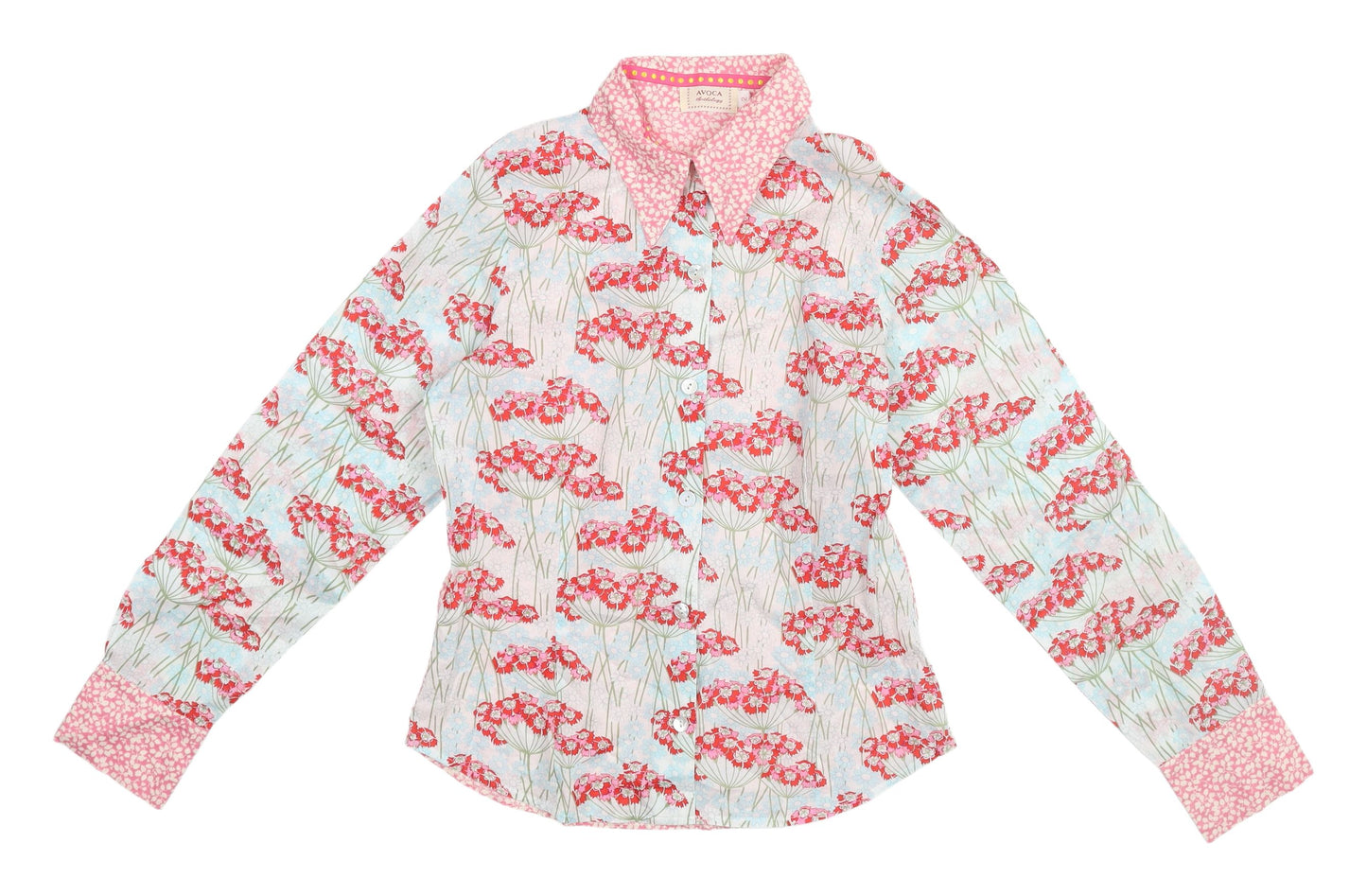 Avoca Women's Floral Button-Up Shirt, Multicoloured, Size 2
