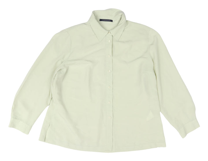 Windsmoor Women's Ivory Blouse Size 18, Classic Button-Up