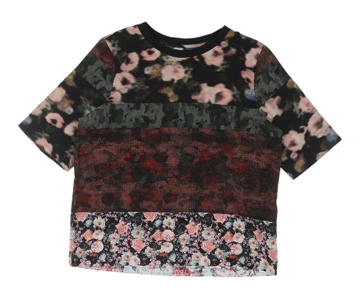 Topshop Multicoloured Floral Women's T-Shirt, Size 6, Spring