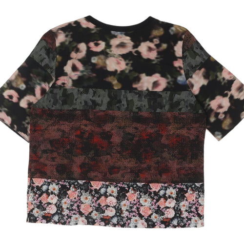 Topshop Multicoloured Floral Women's T-Shirt, Size 6, Spring