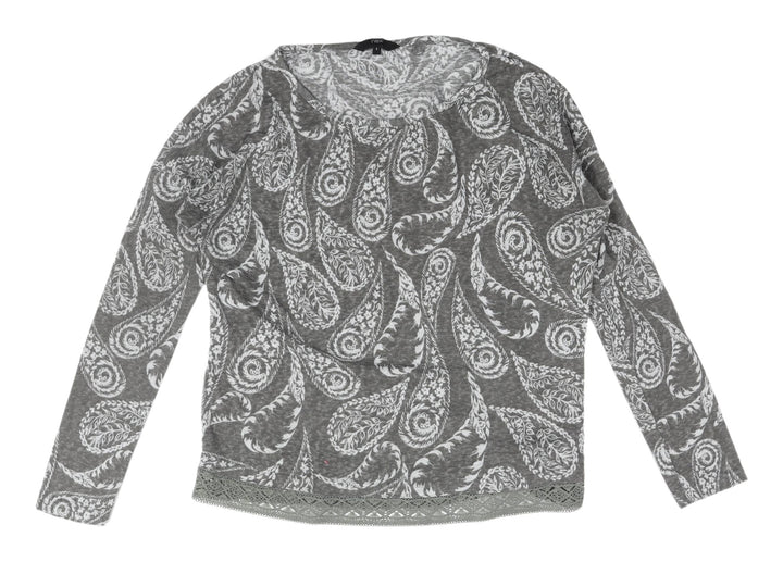 Next Women's Grey Paisley Pullover Jumper Size 8