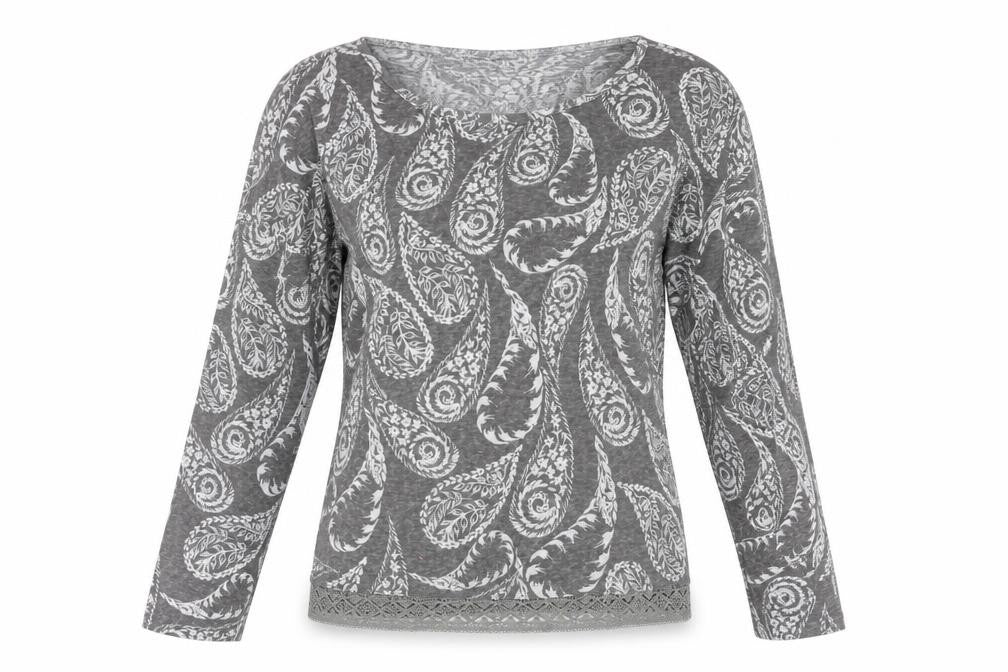 Front view of Next Women's Grey Paisley jumper, size 8