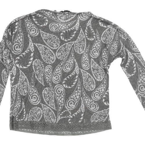 Next Women's Grey Paisley Pullover Jumper Size 8