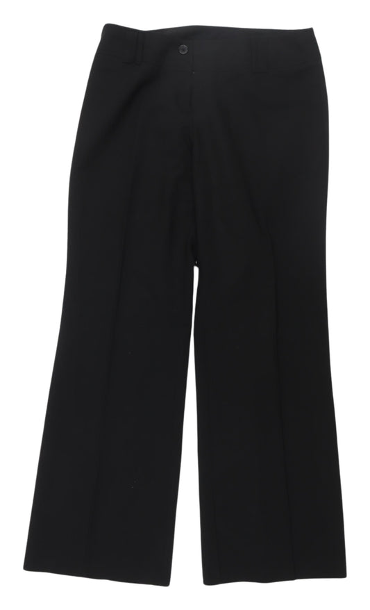 Dorothy Perkins Women's Black Wide-Leg Dress Pants Size 12