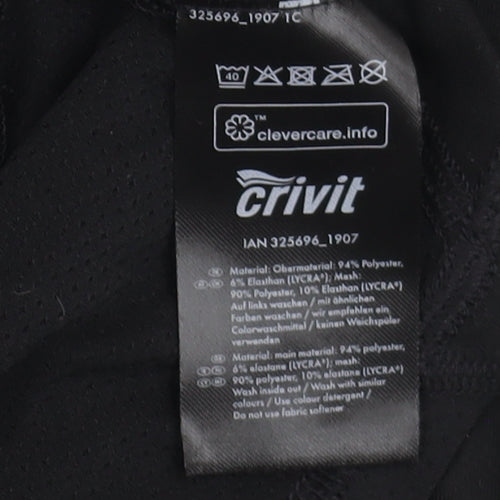 Crivit Men's Black Athletic Tank Top, M, Breathable Gym Wear