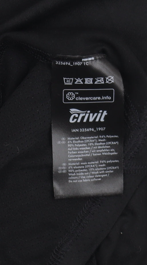 Crivit Men's Black Athletic Tank Top, M, Breathable Gym Wear