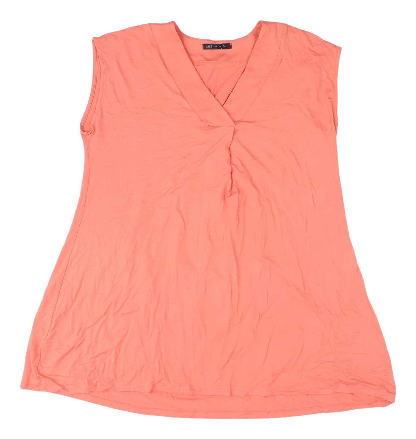 Marks and Spencer Pink V-Neck Sleeveless Tank Top 18