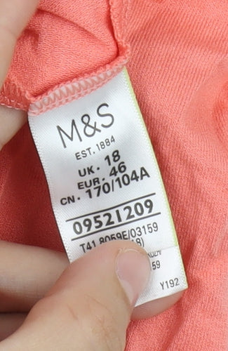 Marks and Spencer Pink V-Neck Sleeveless Tank Top 18