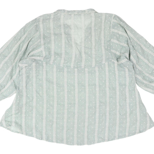Zara Women's Green Kimono Blouse, Size Small, V-Neck