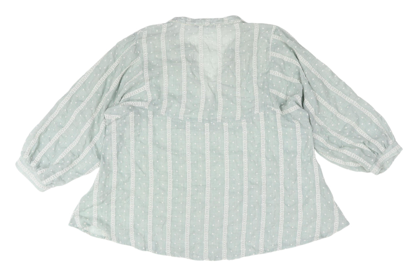 Zara Women's Green Kimono Blouse, Size Small, V-Neck