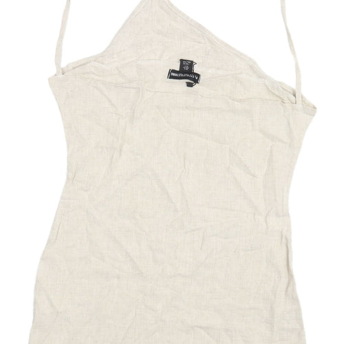 PrettyLittleThing White Slip Dress - Size 6