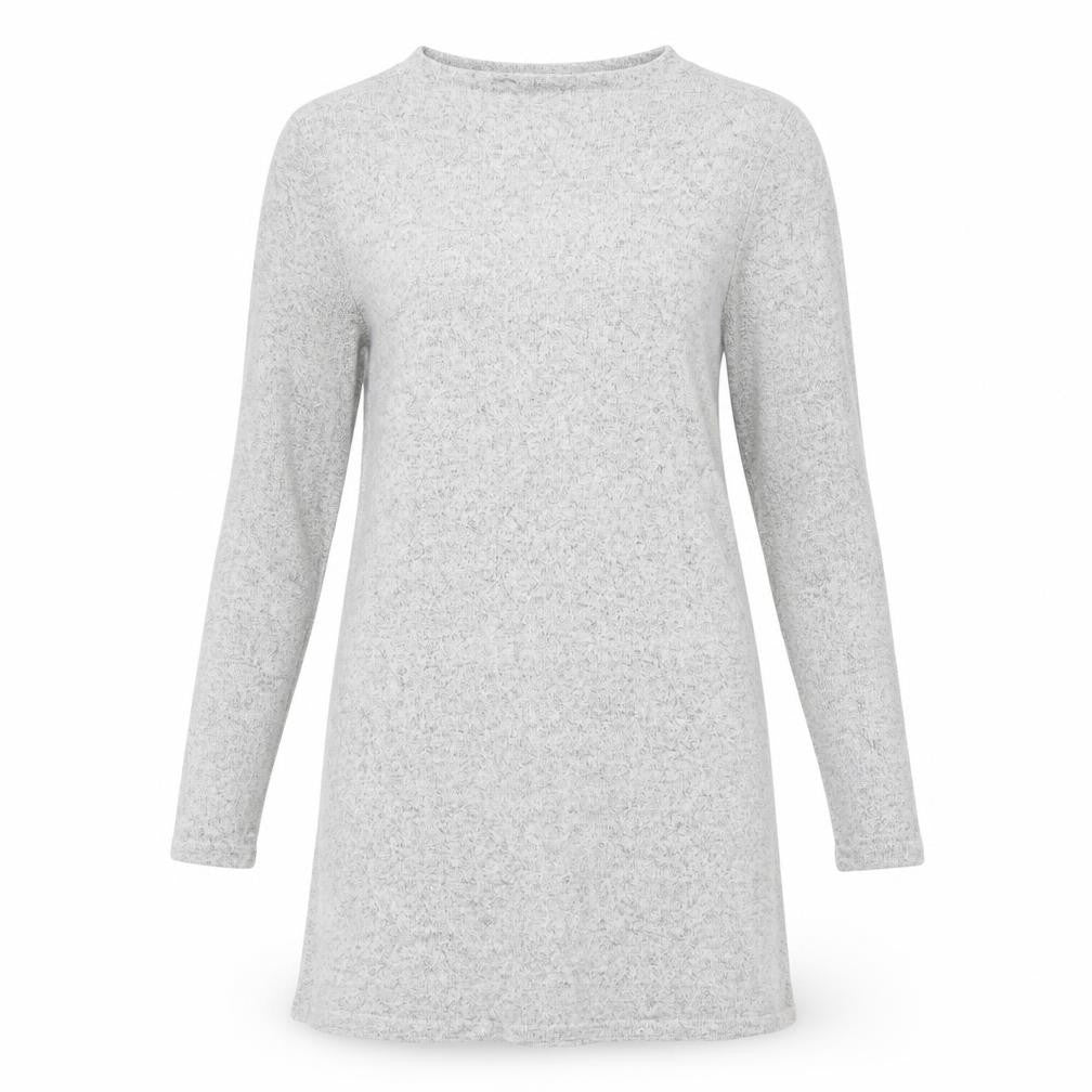 Front view of Only Women's Grey Shift Dress Large - Casual Elegance