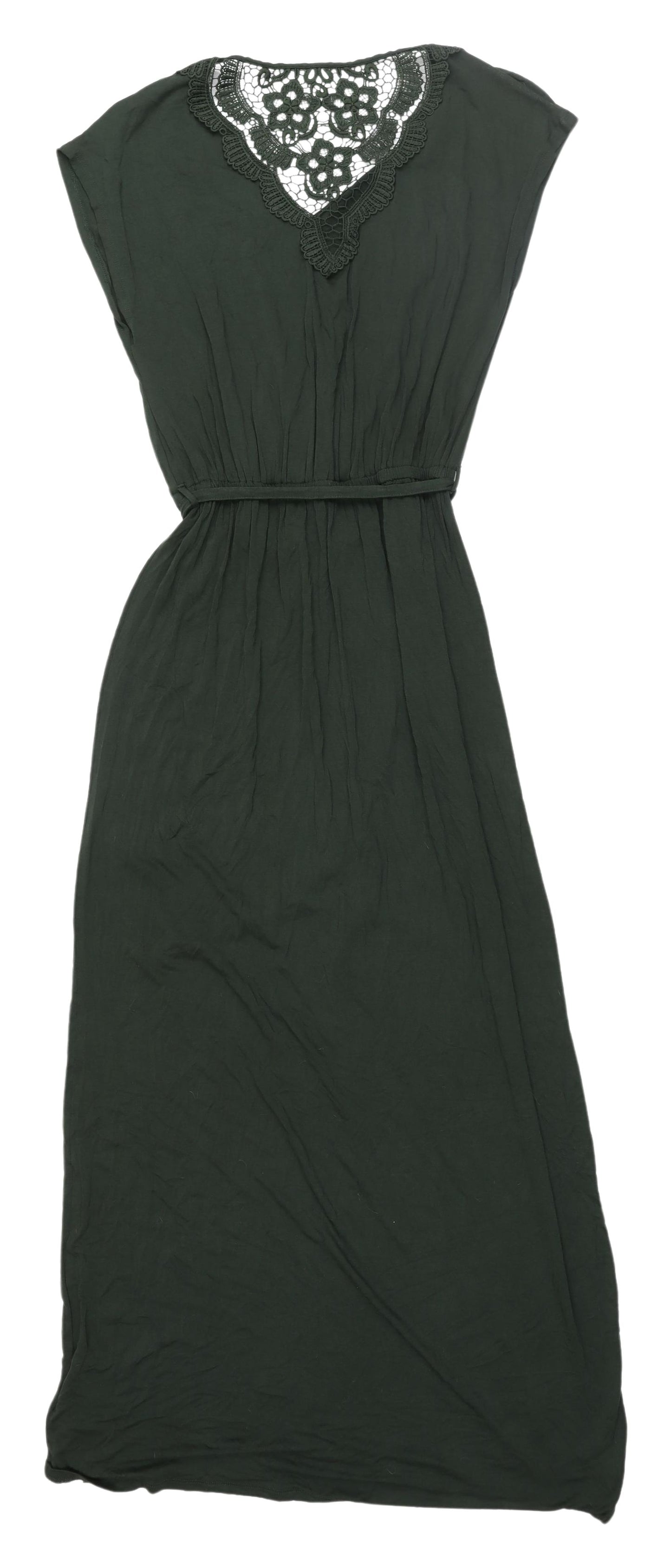 Dorothy Perkins Green Sleeveless Maxi Dress Size 10