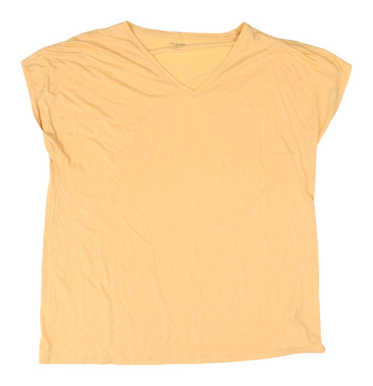 Marks and Spencer Women's Yellow V-Neck T-Shirt - Size 16