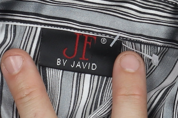 JF by Javid Women's Grey Striped Blouse Size 20