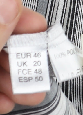 JF by Javid Women's Grey Striped Blouse Size 20