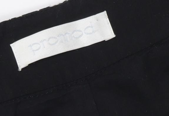 Promod Women's Black Beaded Floral Shift Dress Size 12