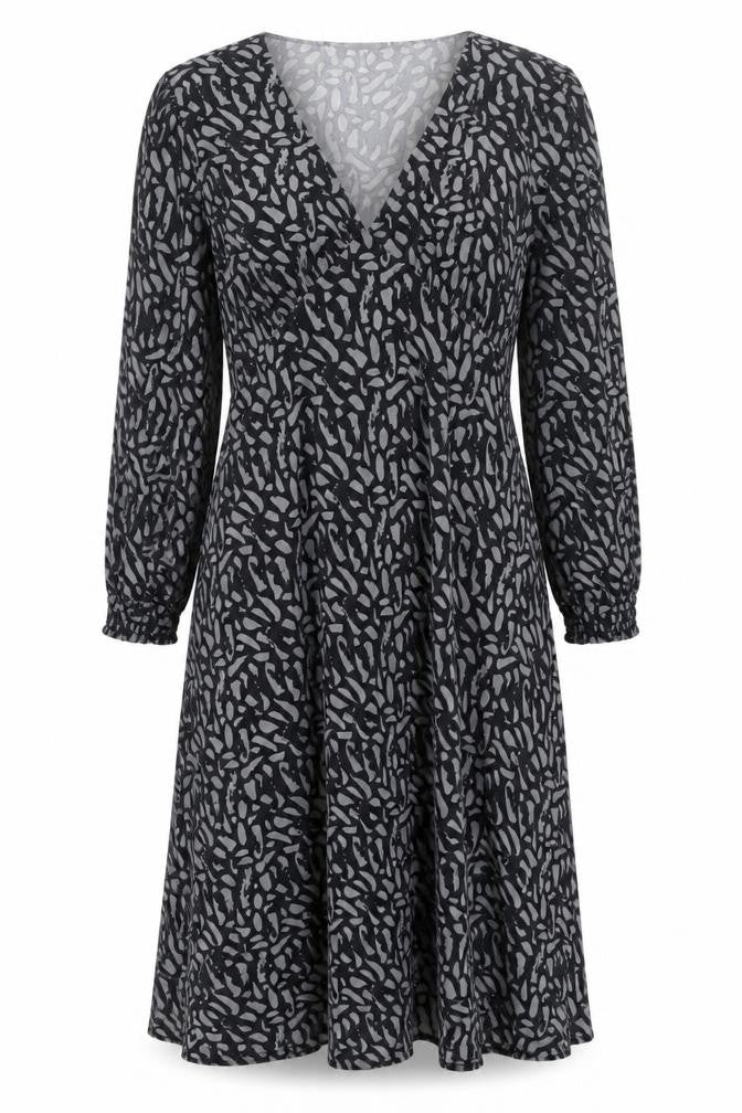 Front view of Blue Vanilla Women's Black A-Line Dress, size 10