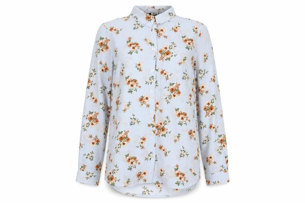 Front view of New Look Women's Floral Button-Up Shirt