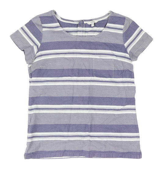 FatFace Women's Blue Striped Chambray T-Shirt Size 12