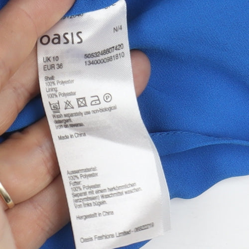 Oasis Women's Blue V-Neck Tank Top Size 10