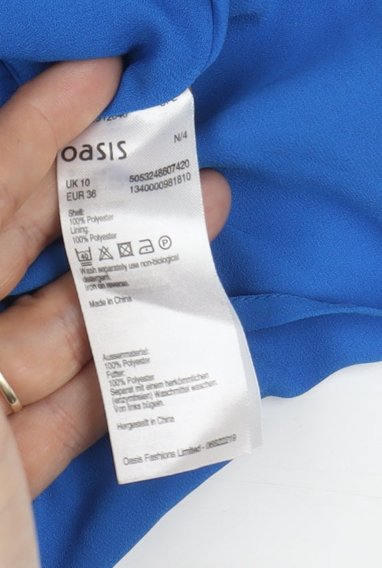 Oasis Women's Blue V-Neck Tank Top Size 10