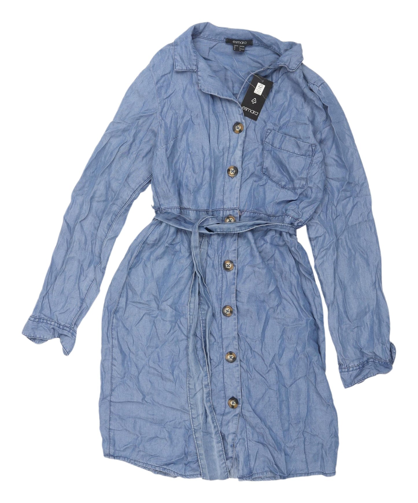 Esmara Women's Blue Shirt Dress, Size 6, New