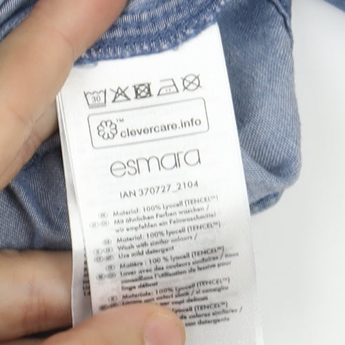 Esmara Women's Blue Shirt Dress, Size 6, New