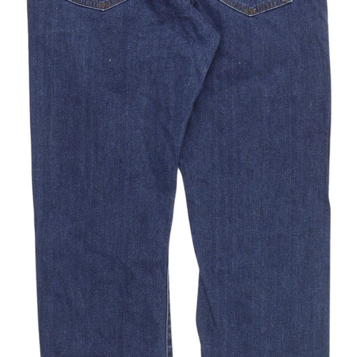 Marks and Spencer Men's Blue Regular Fit Straight Jeans