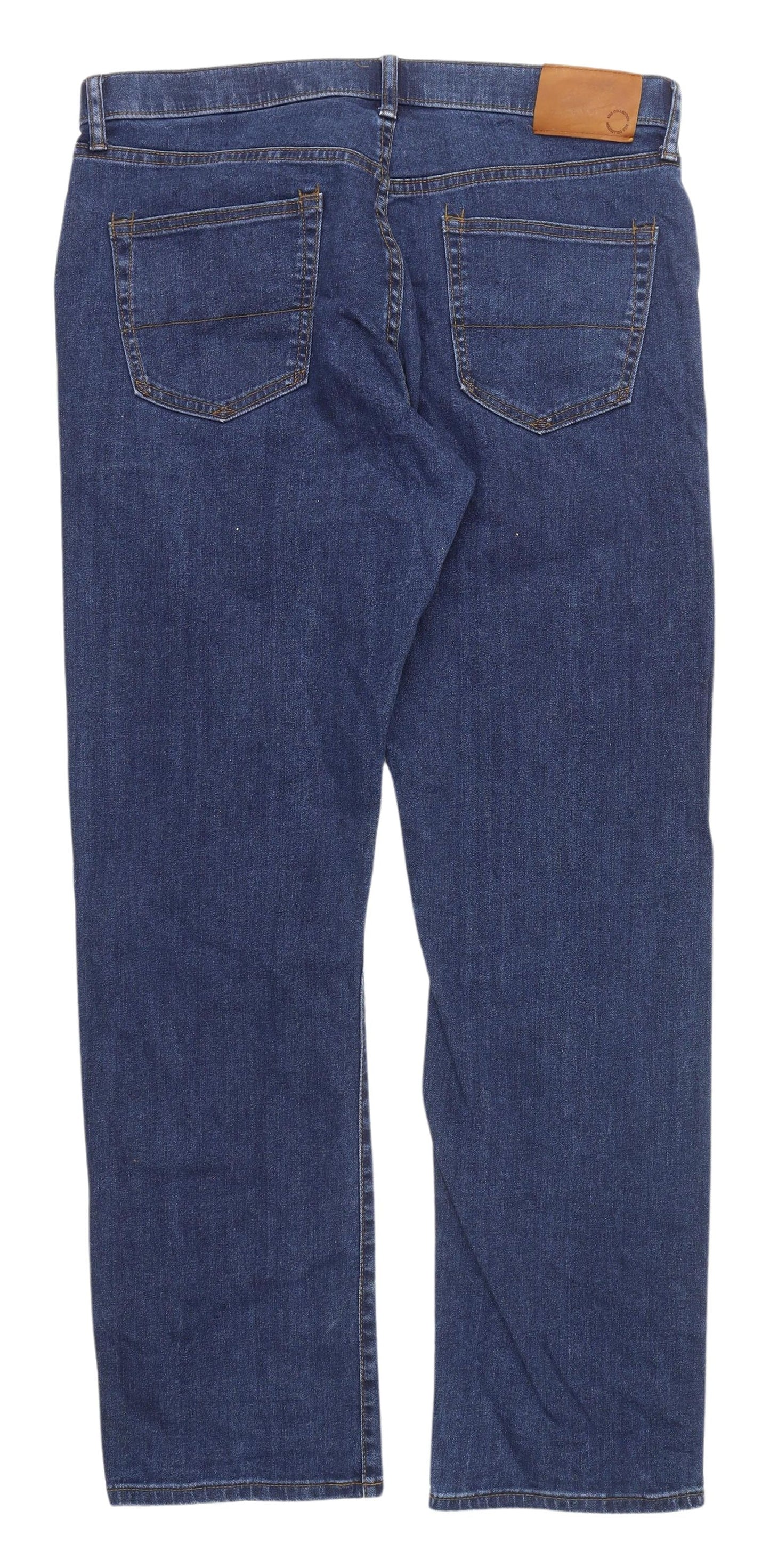 Marks and Spencer Men's Blue Regular Fit Straight Jeans