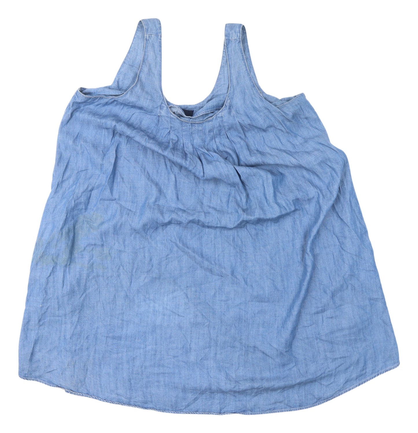 GAP Women's Blue XL Sleeveless Chambray Shift Dress