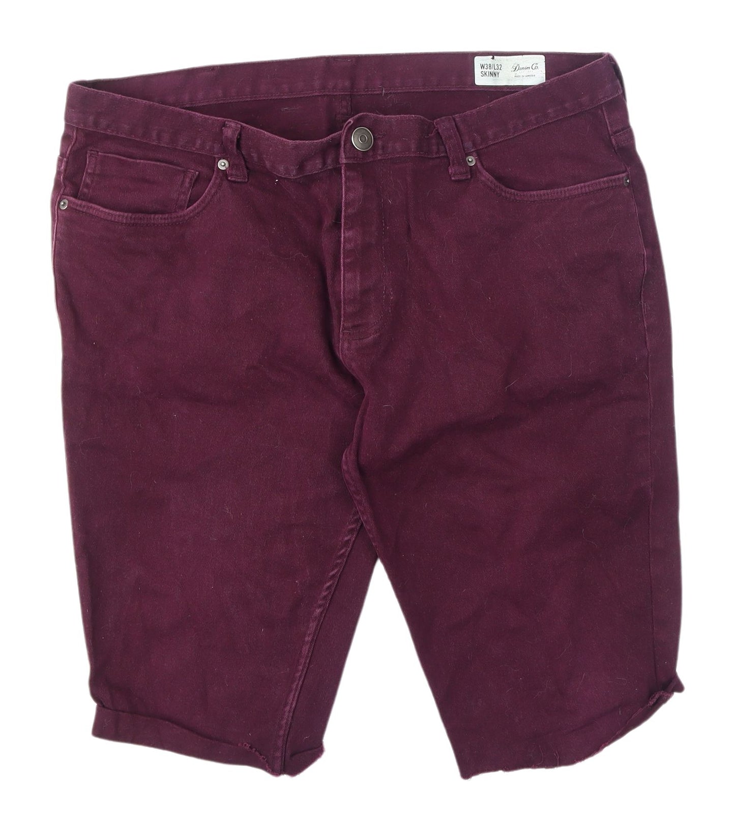 Denim Co. Men's Purple Chino Shorts with Stretch