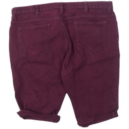Denim Co. Men's Purple Chino Shorts with Stretch