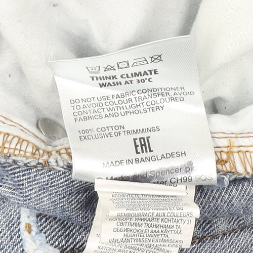 Marks & Spencer Men's Blue Straight-Leg Jeans