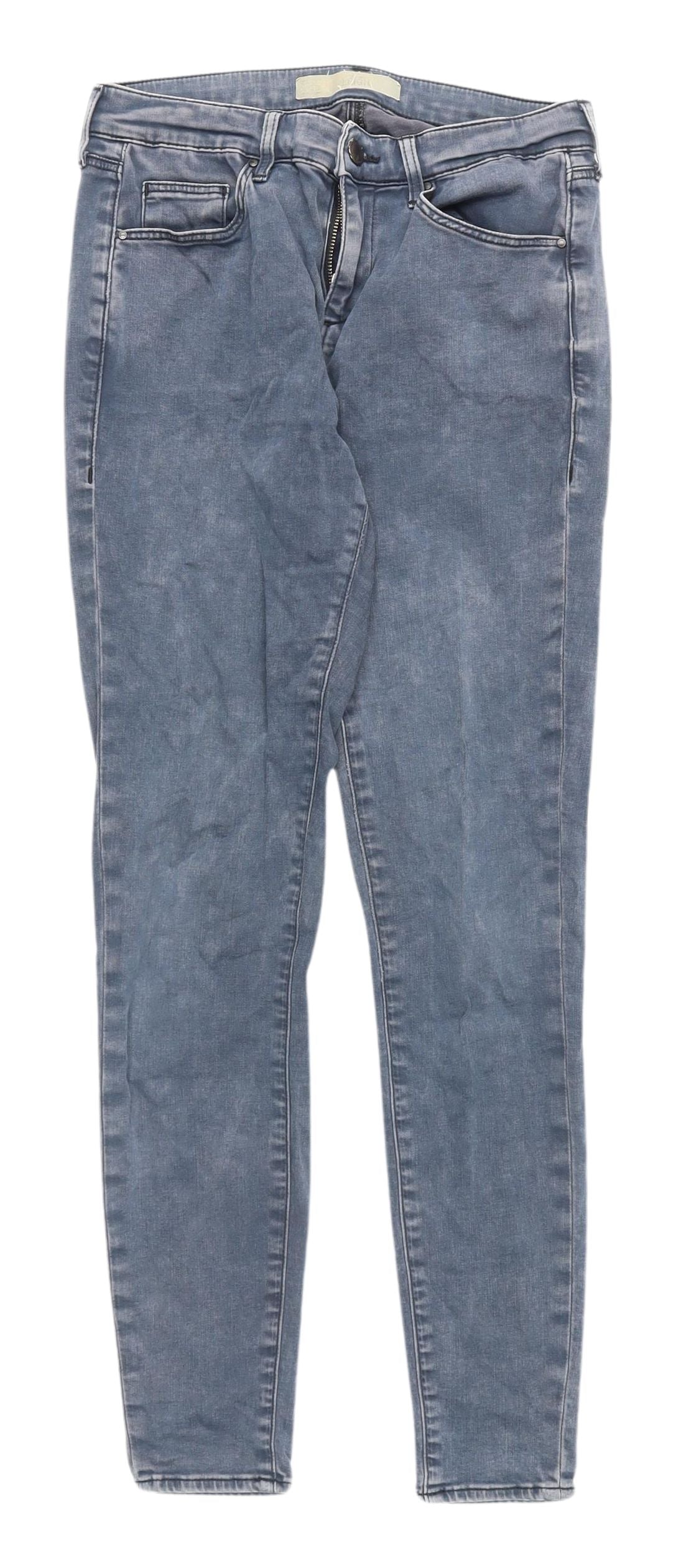 Topshop Women’s Blue Skinny Jeans, Size 10