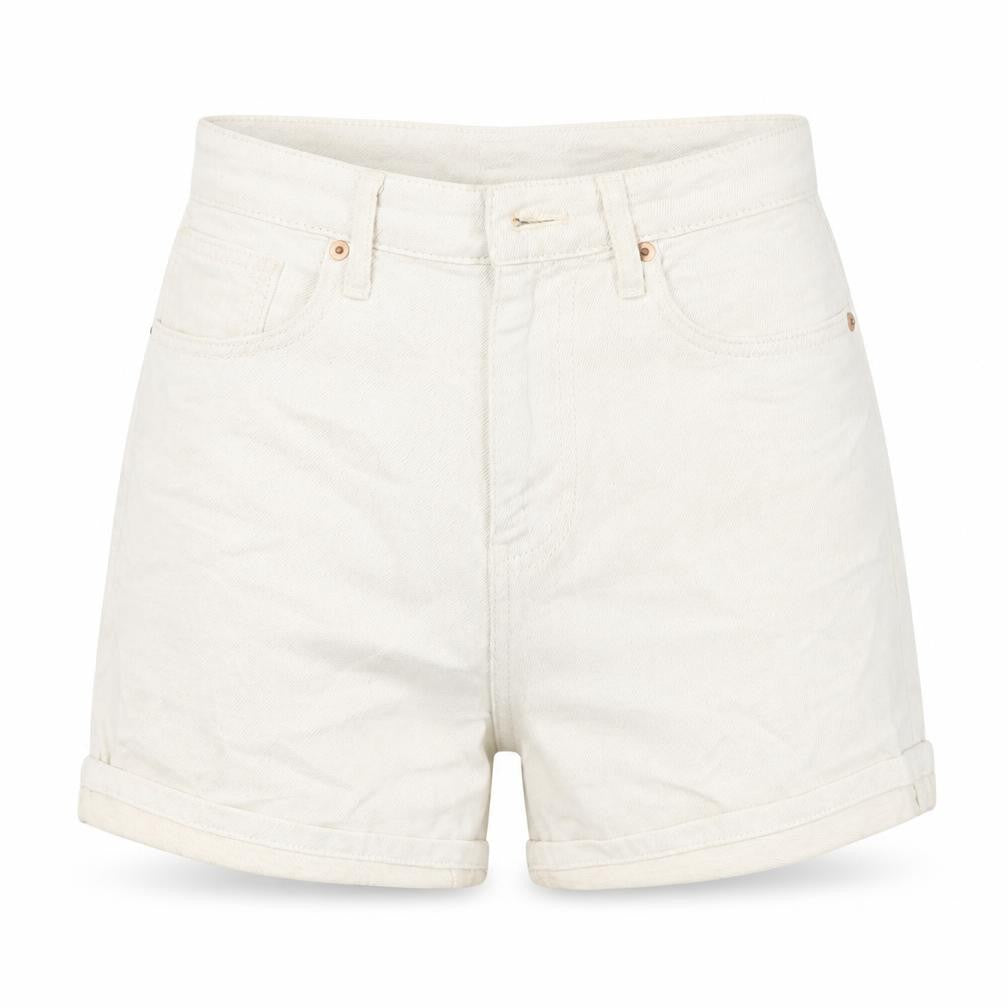 Front view of French Connection Ivory Mom Shorts -, size 8