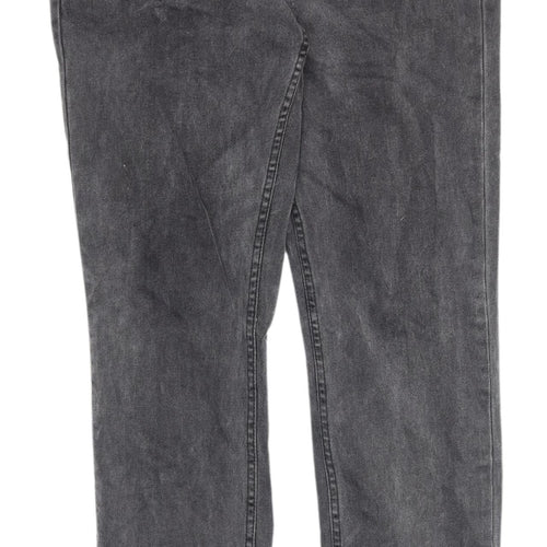 RVCA Men’s Grey Straight Jeans - Size 10, Charcoal Wash