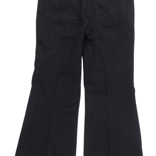 Marks and Spencer Women's Black Wide-Leg Jeans Size 14