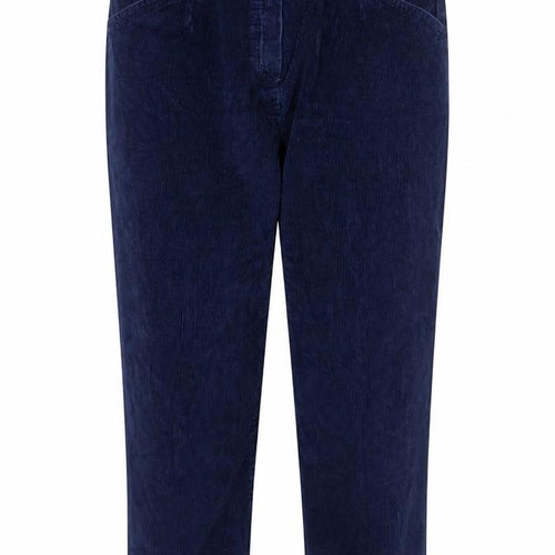 St Michael Women’s Blue Corduroy Cropped Trousers Size 12