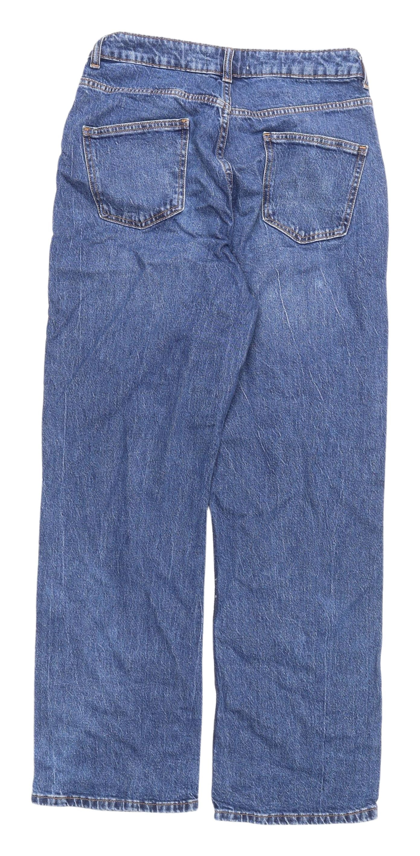 Primark Women's Blue Wide-Leg Jeans, Size 12